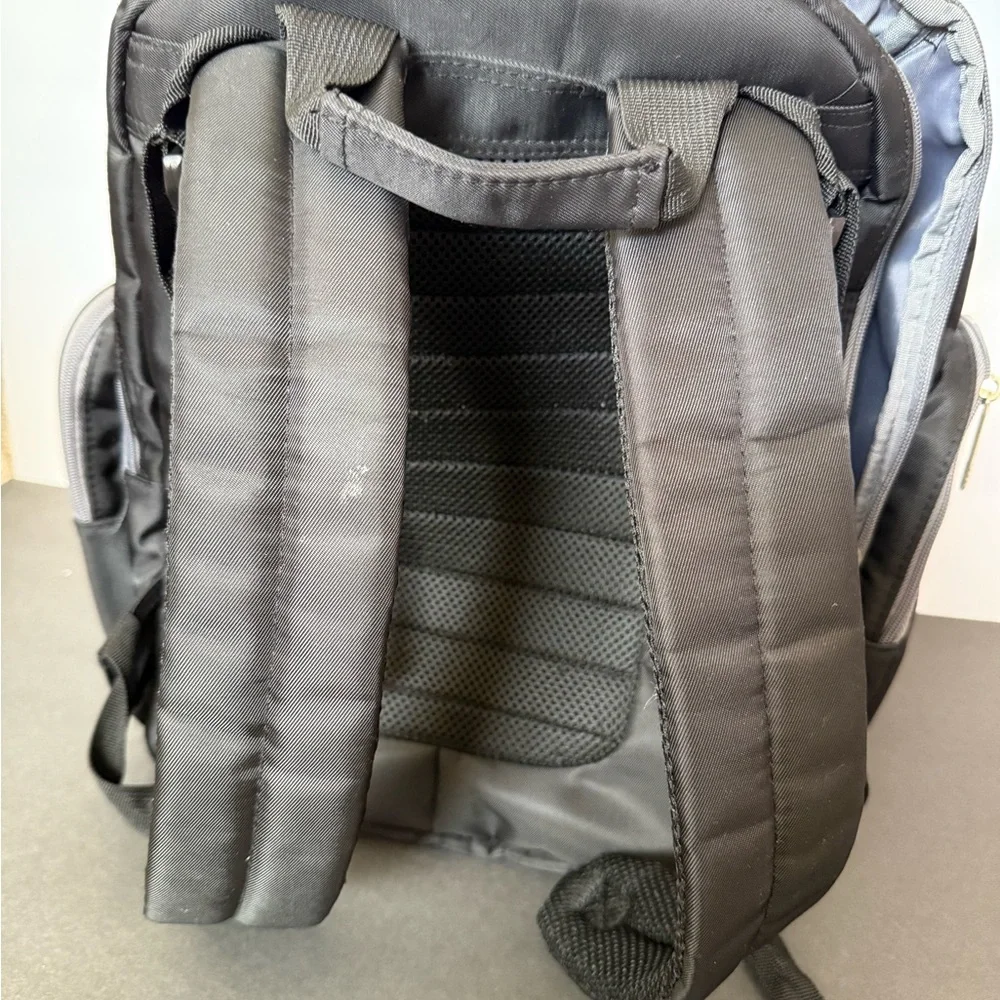 Sleek Black Multi-Pocket Baby Diaper Backpack black